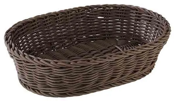 Auslaufmodell: Brotkorb, oval, schwarzes Kunststoffgeflecht, 32x23xH7 cm