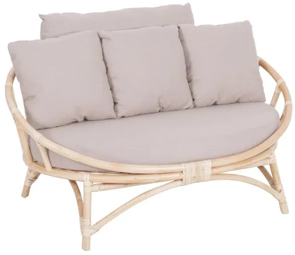 Muscat 2-Sitzer Lounge-Set grau 127x102x70cm