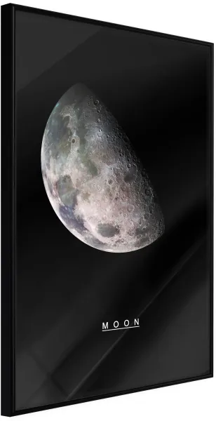 ARTGEIST Poster mit Rahmen - The Solar System: Moon Gold mit Passepartout 20x30