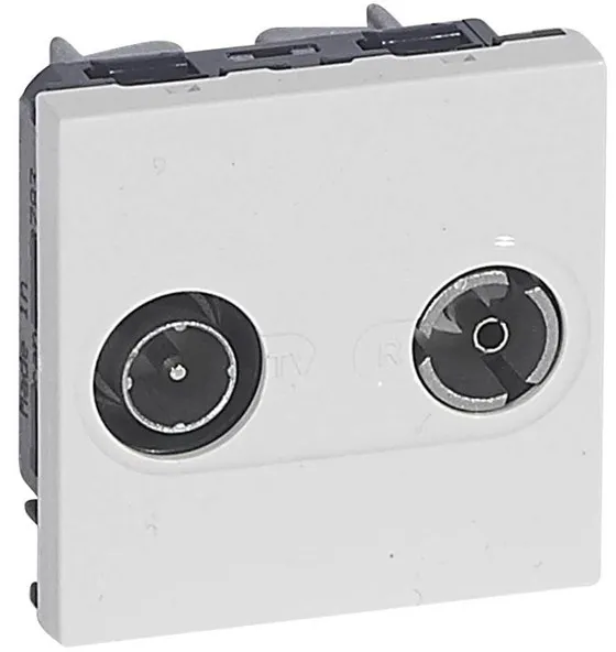 Legrand TV/Radio-Steckdose Stecker/Buchse 9,52MM Weiß