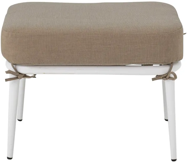 CREATIVE COLLECTION Cia Hocker mit Sitzkissen - Seil und weißes Metall
