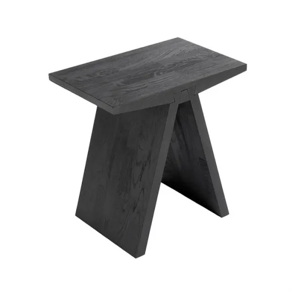 Muubs Angle Hocker - Schwarz gebeizt/Ölbehandelt - FSC - 45 x 45 cm