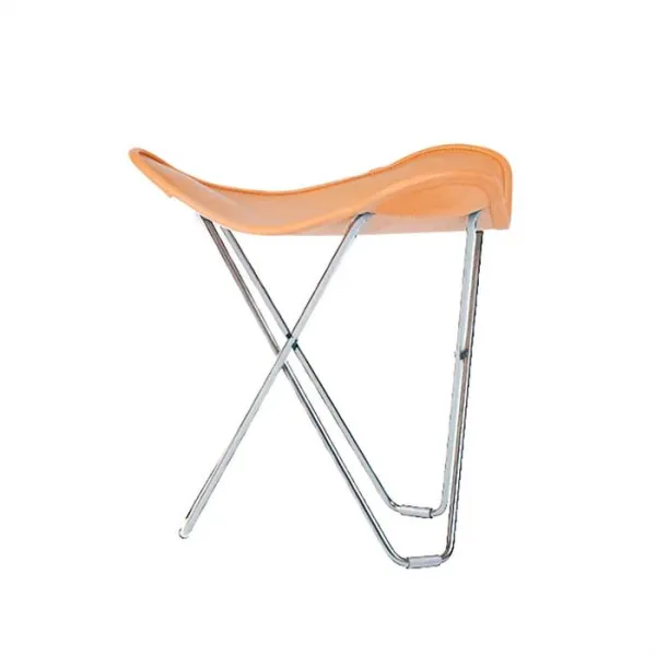 Cuero Pampa Flying Goose Fußhocker - Chromrahmen
